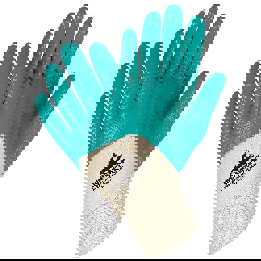 General Purpose Work Gloves: Large, Nitrile Coated, Cotton Interlock